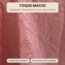 Toque macio – matelado com relevo floral