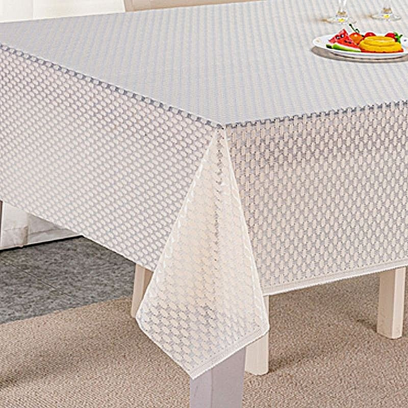 Toalha de mesa rendada PVC estampa Colmeia Suave