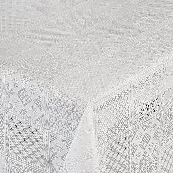 Toalha de mesa rendada PVC estampa Geométrica