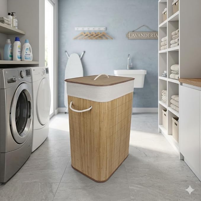 Cesto de bambu 70L multiuso